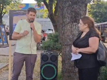 LU Lika - Povjesničar, dr.sc. Ivan Brlić, prigodom otvorenja Interaktivne urbane galerije "Teslinom stazom"