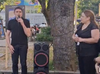 LU Lika - Zamjenik gradonačelnika Grada Gospića, Ivica Kovačević prigodom otvorenja Interaktivne urbane galerije "Teslinom stazom"