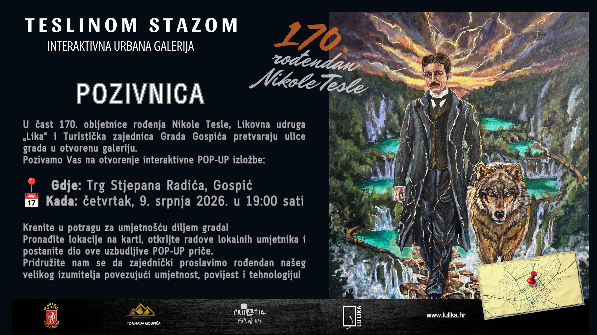 Teslinom stazom - Interaktivna urbana galerija